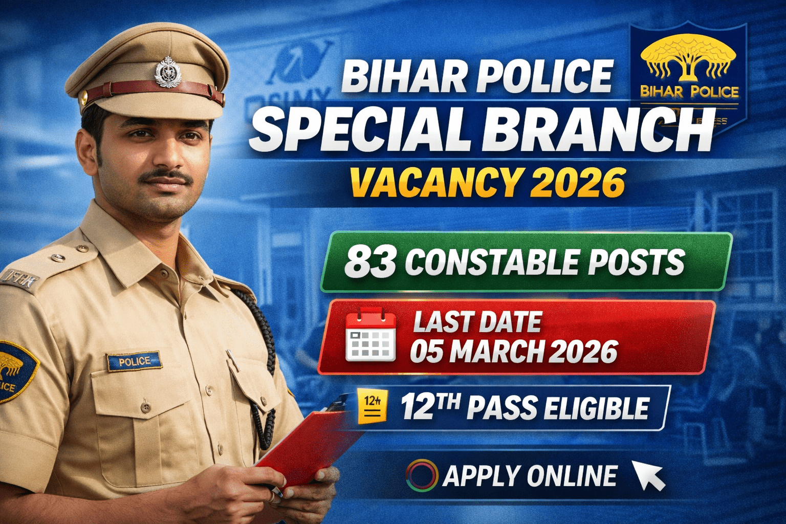 Bihar Police Special Branch Vacancy 2026