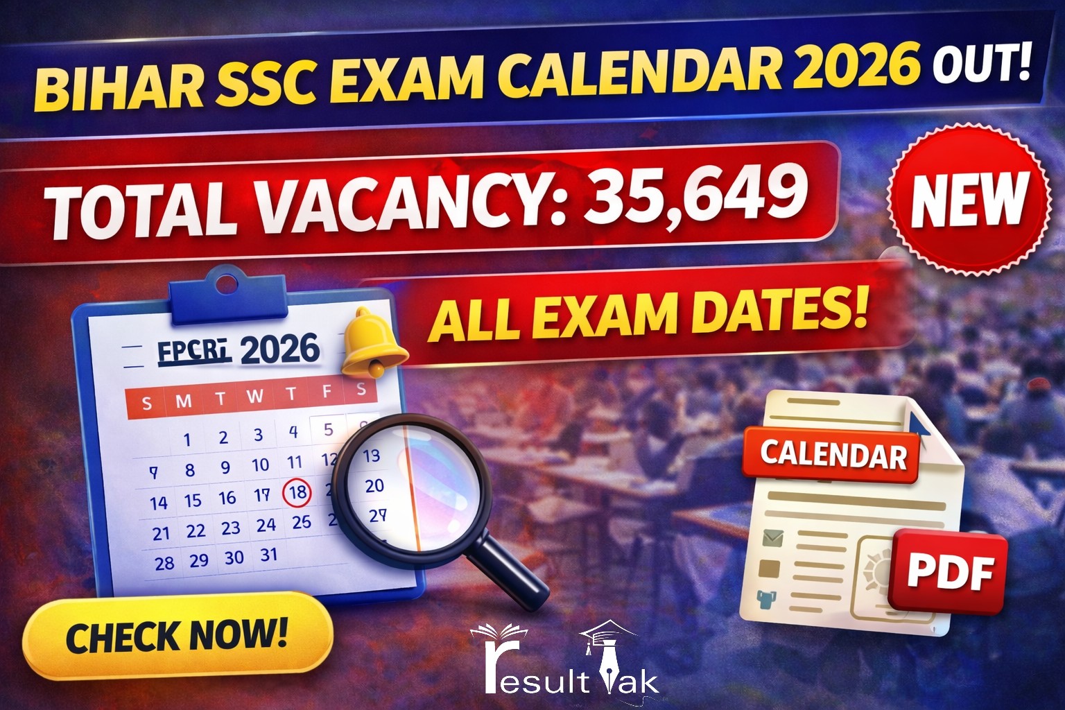 Bihar SSC Exam Calendar 2026