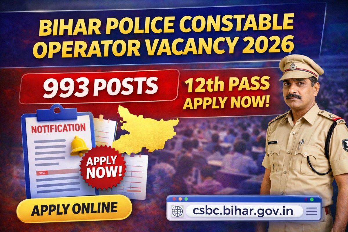 Bihar Police Constable Operator Recruitment 2026