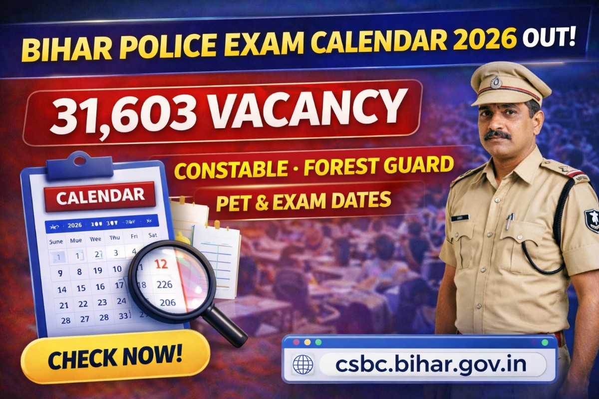 Bihar Police Exam Calendar 2026