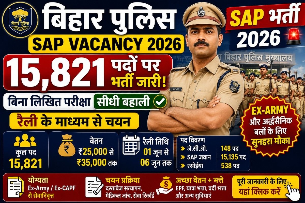 Bihar Police SAP Vacancy 2026